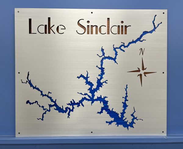 Lake Sinclair Metal Lake Map | Metal Lake Maps